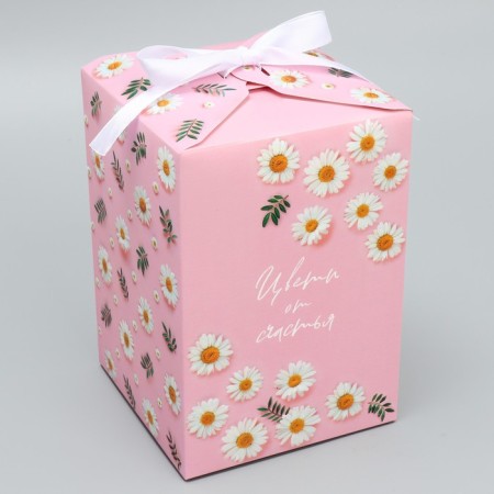 Gift folding box, packaging, “Blow with happiness”, 12 x 18 x 12 cm-1