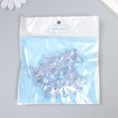 Busina Plastic for creativity "Bear" lilac 3.1x3x1.5 cm-3
