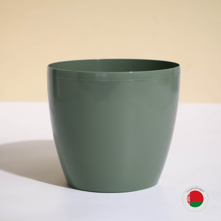 Flower pot, d = 17 cm, 2.7 l, plastic, green sage-3