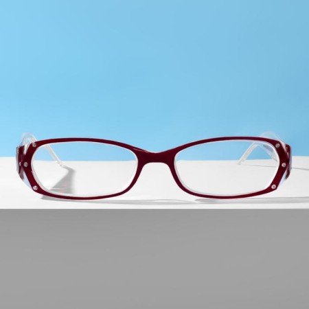 Ready glasses east 8852, burgundy color, bending pipe, -2-4