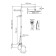 The shower system Wasserkraft A188.16.16.101.087.ch Thermo, tropical shower, thermostat, chrome