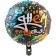 Foil ball 18 "Happy Birthday", graffiti tread