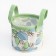 Textile basket Ethel "Leaves", 12*14 cm