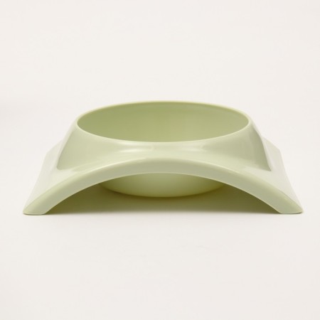 Plastic curved bowl 400 ml, 19.5 x 16.8 x 5 cm, green-2