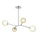 Suspended EVOLUCE lamp. Sle1107-103-04. MALTE. 4x5 watts, G9, 4000k, 65x38x54 cm, chromium color