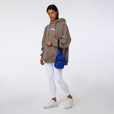 Textura lightning bag, external pocket, blue color-5