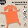 Toy - comfort "bunny", rattle, orange color, mum & baby