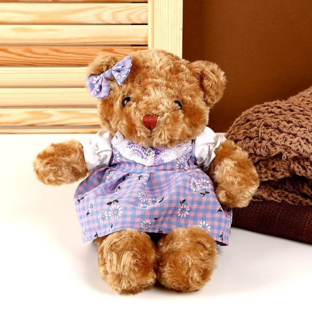 Soft toy "Bear in a dress", color mix-3