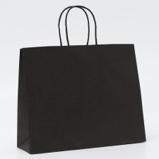 Craft package black, round handle, 31.5 x 25 x 11.5 cm, 120 g