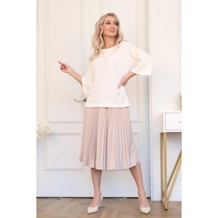 Female skirt, size 52, beige color-1