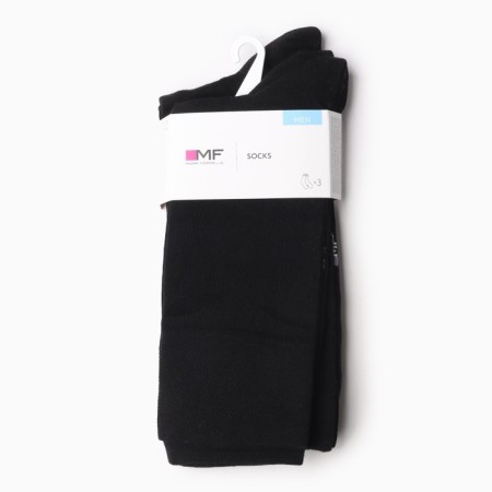 A set of men's socks (3 pairs), black color, size 27-29-4