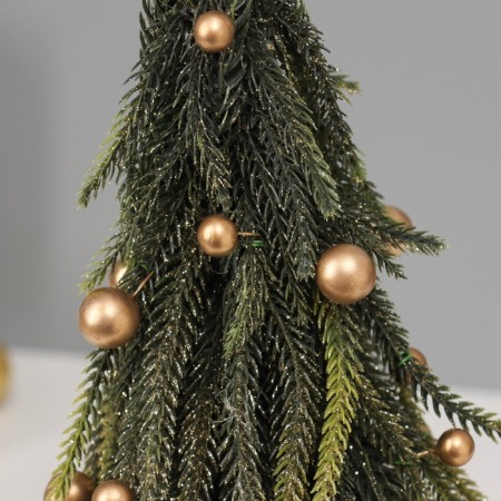 Christmas tree decor "with balls and sparkles, in a pot" 32x7.5 cm-1