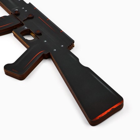 Wooden weapons, children's souvenir "carbon", automatic, 72.3 x 17.7 cm-3