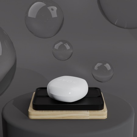 A set of accessories for the bathroom "Agat", 4 items (dispenser, soap dish, 2 glasses), black color-9
