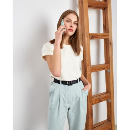 Women's T-shirt Minaku Regular Fit: White color, rr 48-3