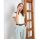 Women's T-shirt Minaku Regular Fit: White color, rr 48