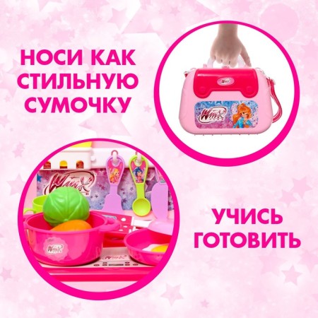 Game set in the Magic Kitchen bag, Winx, with accessories-3