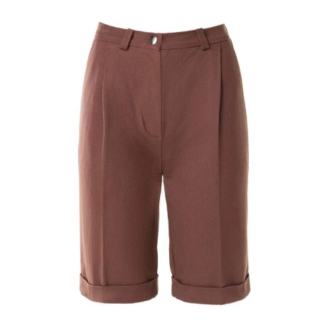 Shorts Women Bermuda Minaku: Enjoy, Chocolate Color, Rr. 46-6