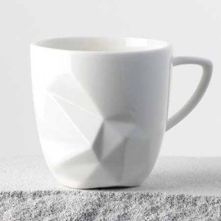Ceramic "Iceberg" mug, white 350 ml, white color-1