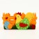Easter decor of orange basket "Cockerels" 10x16x9 cm
