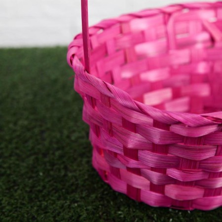 A set of basket baskets, pink, bamboo, 3 pcs.-2