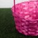 A set of basket baskets, pink, bamboo, 3 pcs.