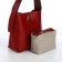 Women's bag on the Textura screw castle, small size, burgundy color