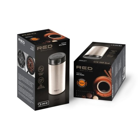 Red Solution RCG-M1611 coffee grinder, electric, knife, 240 watts, 70 g, timer, beige-4