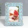 Photo frame plastic 10x15 cm "Knitted" blue with gold 20.5x15.5 cm