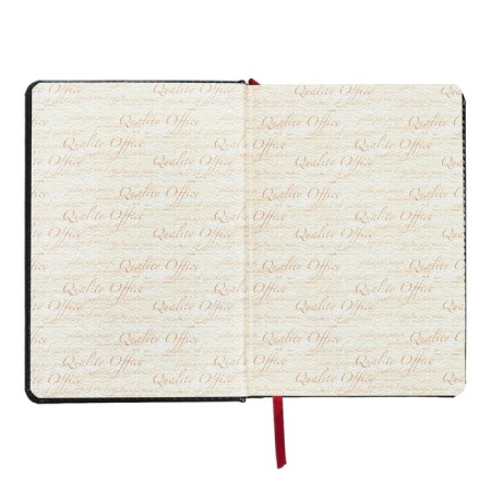 Diary of a low -end A5+, 136 sheets of Sidney Nebraska, hard cover, artificial leather, silver cut, black-4