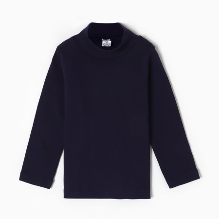 Turtleneck for a boy, dark blue color, height 104 cm