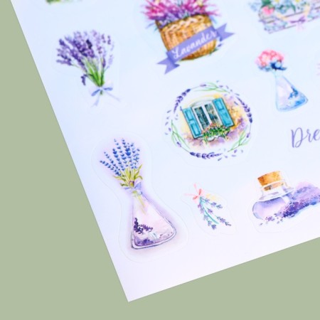 Paper stickers "Lavender Fantasy", 11 x 16 cm-2