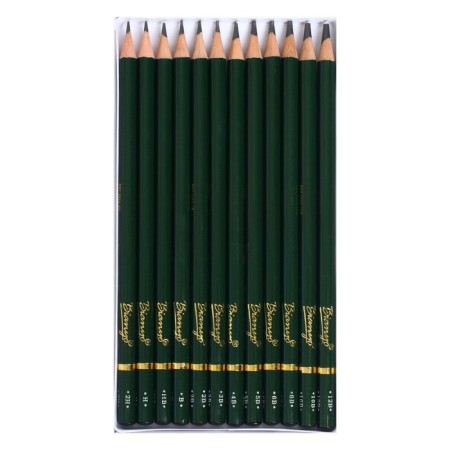 Pencils are an artistic set of 12 pieces (2h, h, hb, b, 2b, 3b, 4b, 5b, 6b, 8b, 10b, 12b)-3