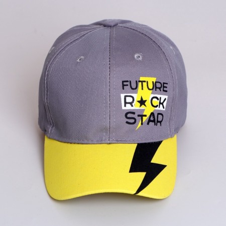 Baby cap for the boy Future Rock Star, gray color, rr 54-4