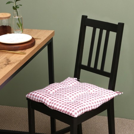 Siddle on the chair Ethel "Cage" 40x40 cm, col. pink, 100% polyester-3