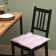 Siddle on the chair Ethel "Cage" 40x40 cm, col. pink, 100% polyester