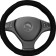 Autostandart Luxury steering wheel, size m, black