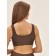 Women's top on wide straps Mirey Top Spalla Larga, size 44, dark brown color