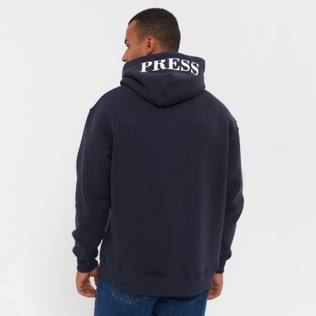 Male sweatshirt is laid down, the color is dark blue, size 52 (xxl)-4