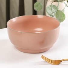 Ceramic “Cream” salad bowl, 1.2 l, d = 17.3 cm, pink color