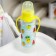 A bottle for feeding “Fruits”, classic throat, 250 ml., 0 months, cylinder, with handles