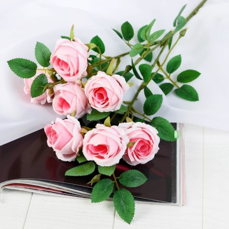 Artificial flowers "Septima Rose" 5x65 cm, pink