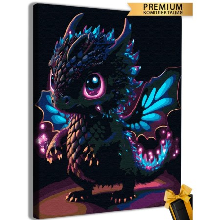 Picture on the numbers "Dragon with wings", 40 × 50 cm