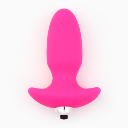 Anal vibrovalla Oka-Chopka, with vibropuli, 7.5 x 3.5 cm, software, silicone, pink