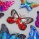 Magnet Plastic "Butterflies Double Wings" Harography and sparkle mix 10.5x15 cm