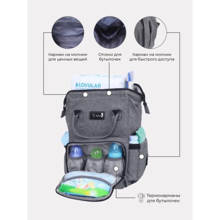 Mom's bag and shopper Rant Shopping Set Koala, color gray-2