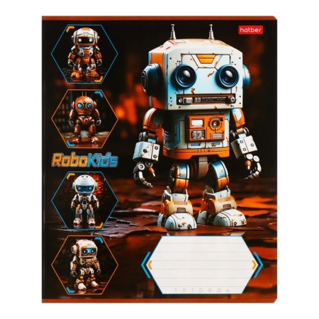A notebook of 18 sheets in the Robo line, cover coated cardboard, rounded corners, an offset block 65g/m2, 5vids, mix-3
