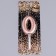 Candle in the Cake "European", number "0", 6 cm, pink gold