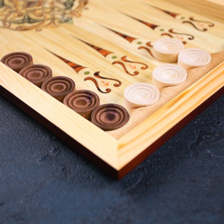 Medium backgammon "Storm does not last forever" 50 × 50 cm-2