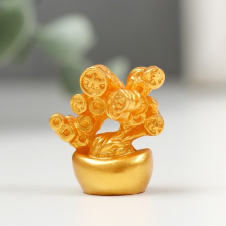 Souvenir Polystone "Cash Tree" gold 2.8x2.5 cm